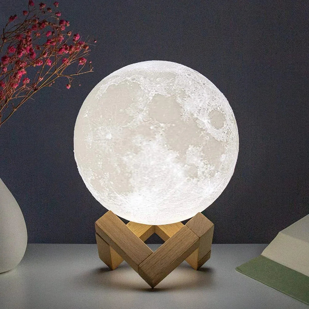 Velora Aura™ 3D Moon Lamp – LED Night Light with Realistic Moon Design, Warm Glow & Bedside Decor