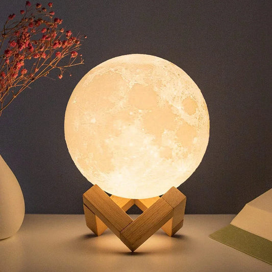 Velora Aura™ 3D Moon Lamp – LED Night Light with Realistic Moon Design, Warm Glow & Bedside Decor