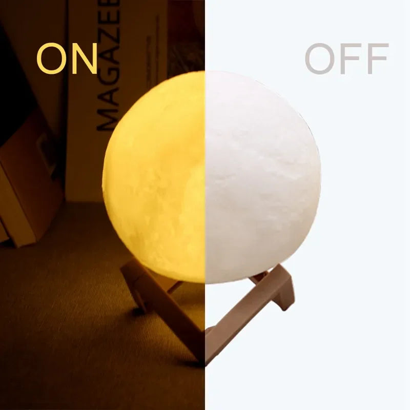 Velora Aura™ 3D Moon Lamp – LED Night Light with Realistic Moon Design, Warm Glow & Bedside Decor