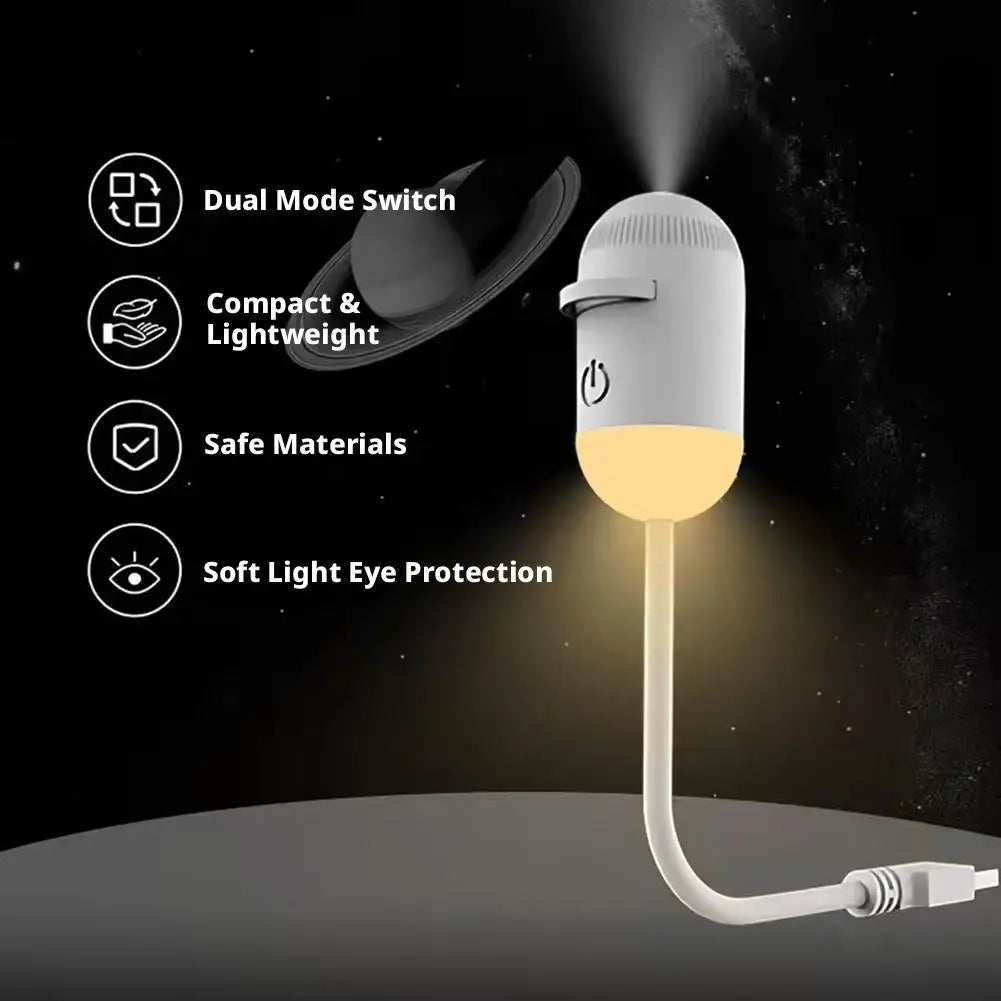Galaxy Star Projector™ – USB 360° Rotating Night Light with Interchangeable Galaxy Slides