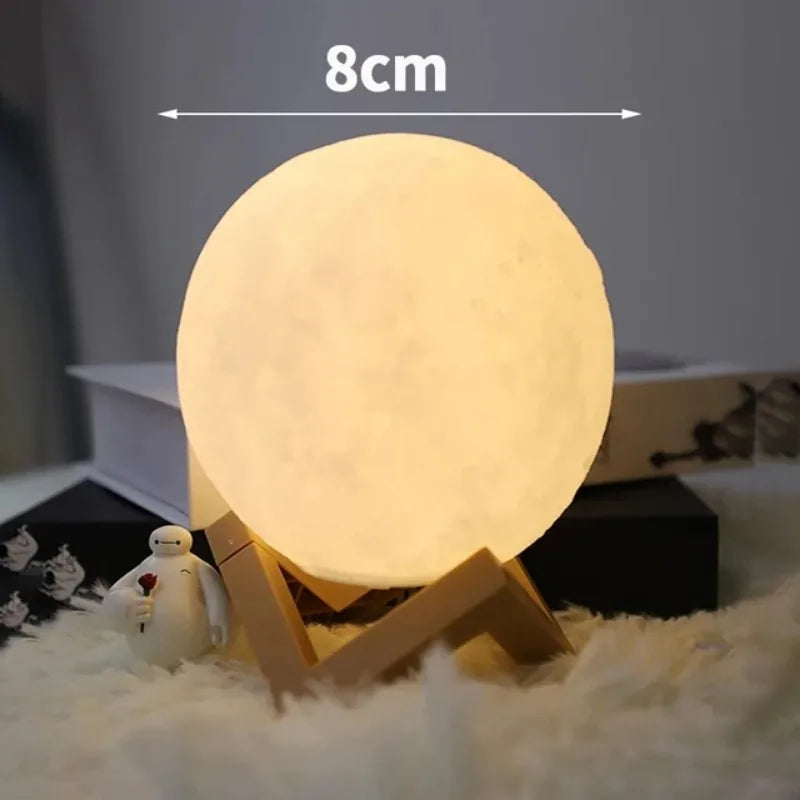 Velora Aura™ 3D Moon Lamp – LED Night Light with Realistic Moon Design, Warm Glow & Bedside Decor