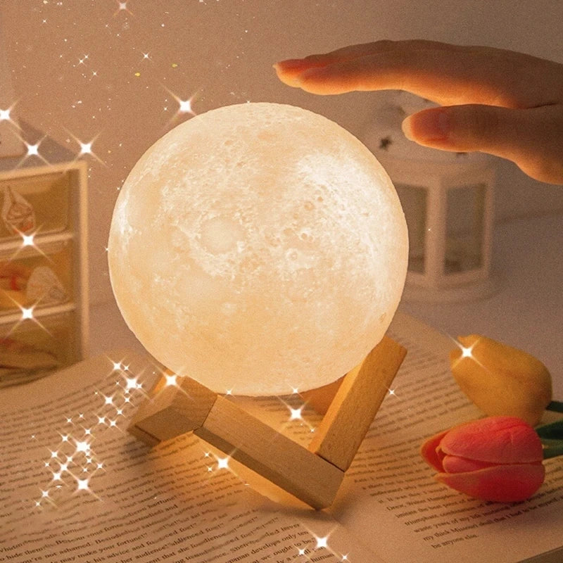 Velora Aura™ 3D Moon Lamp – LED Night Light with Realistic Moon Design, Warm Glow & Bedside Decor