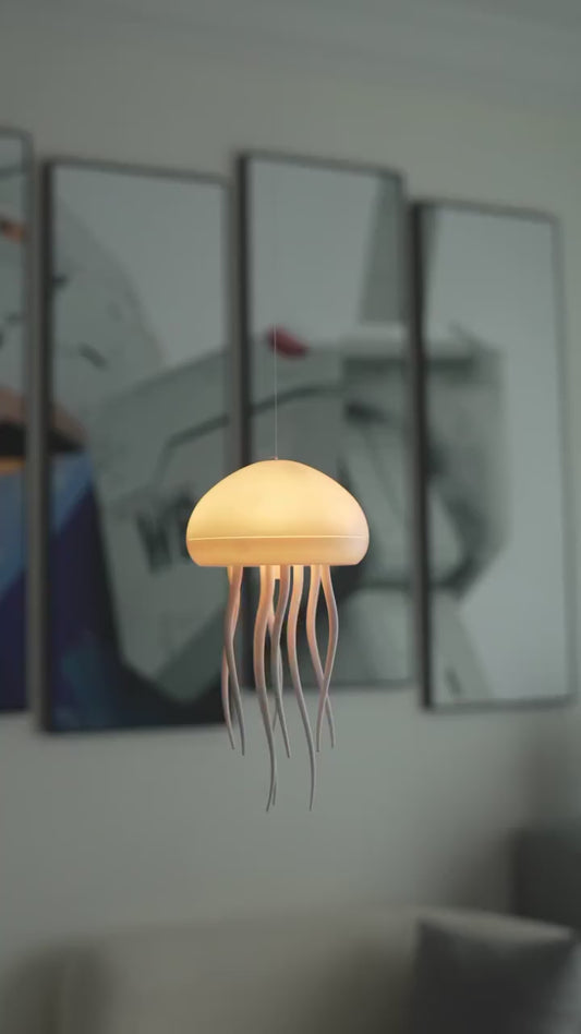 LED Jellyfish Lamp with 9 Tentacles 2 Working Modes Ultra Long Battery Life Colour Gradient Light Effects with Remote Control